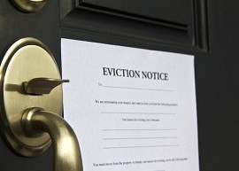 Eviction Notice Letter on Front Door