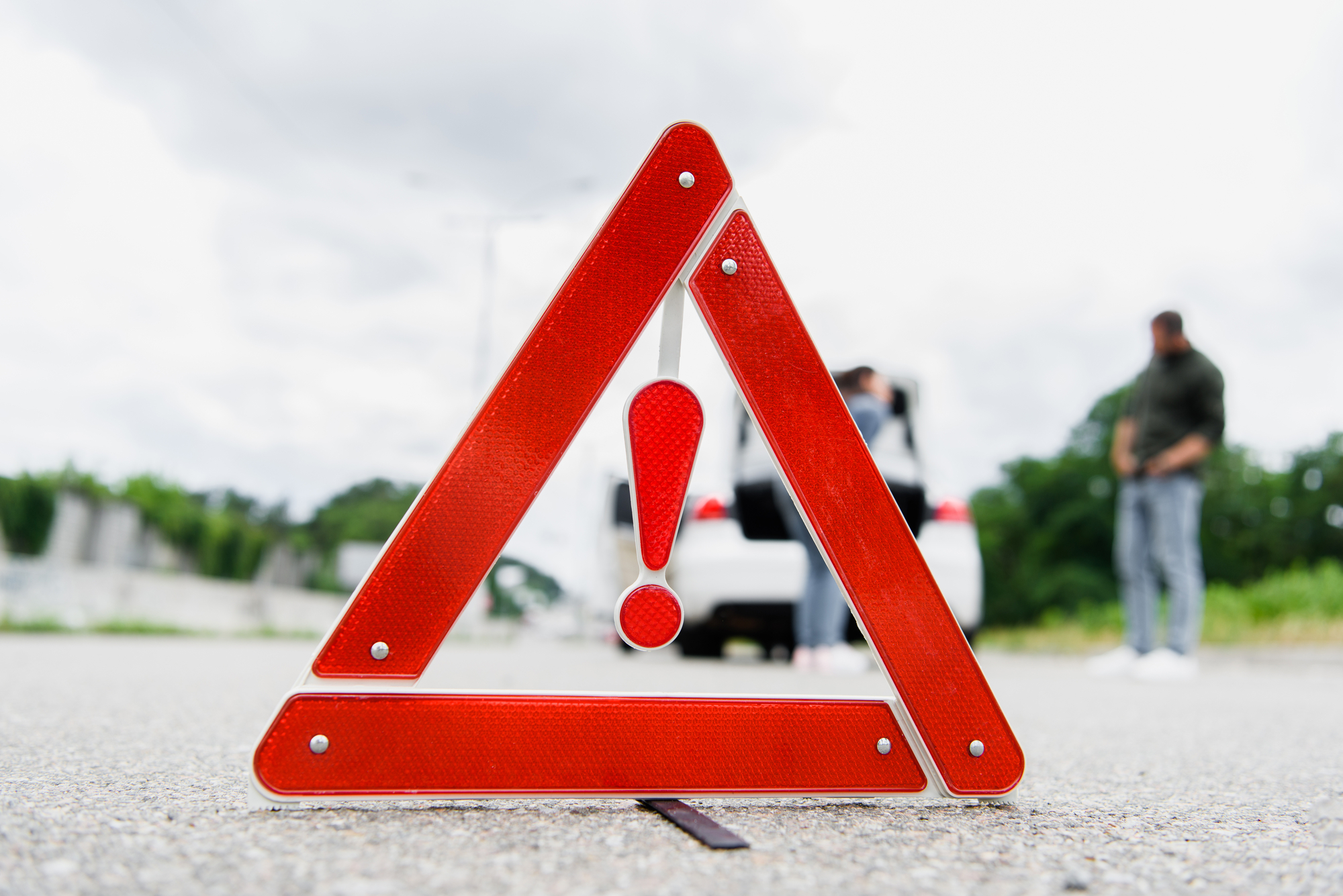 Car Accidents: More Than An Inconvenience - roadside accident scene hazard sign