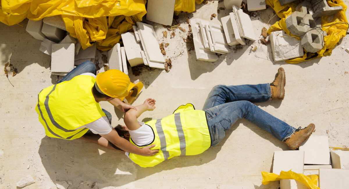 Meeting With Your Personal Injury Attorney - construction worker injured on ground