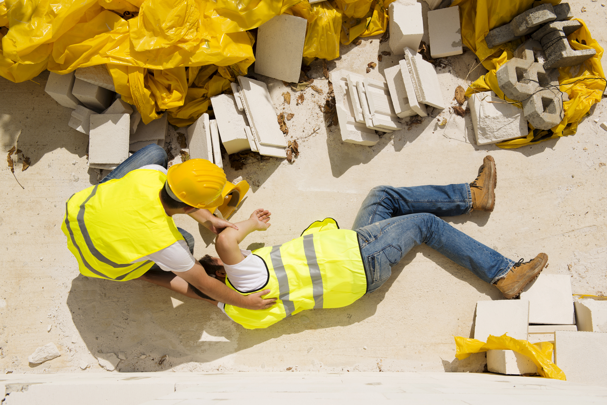 Meeting With Your Personal Injury Attorney - construction worker injured on ground
