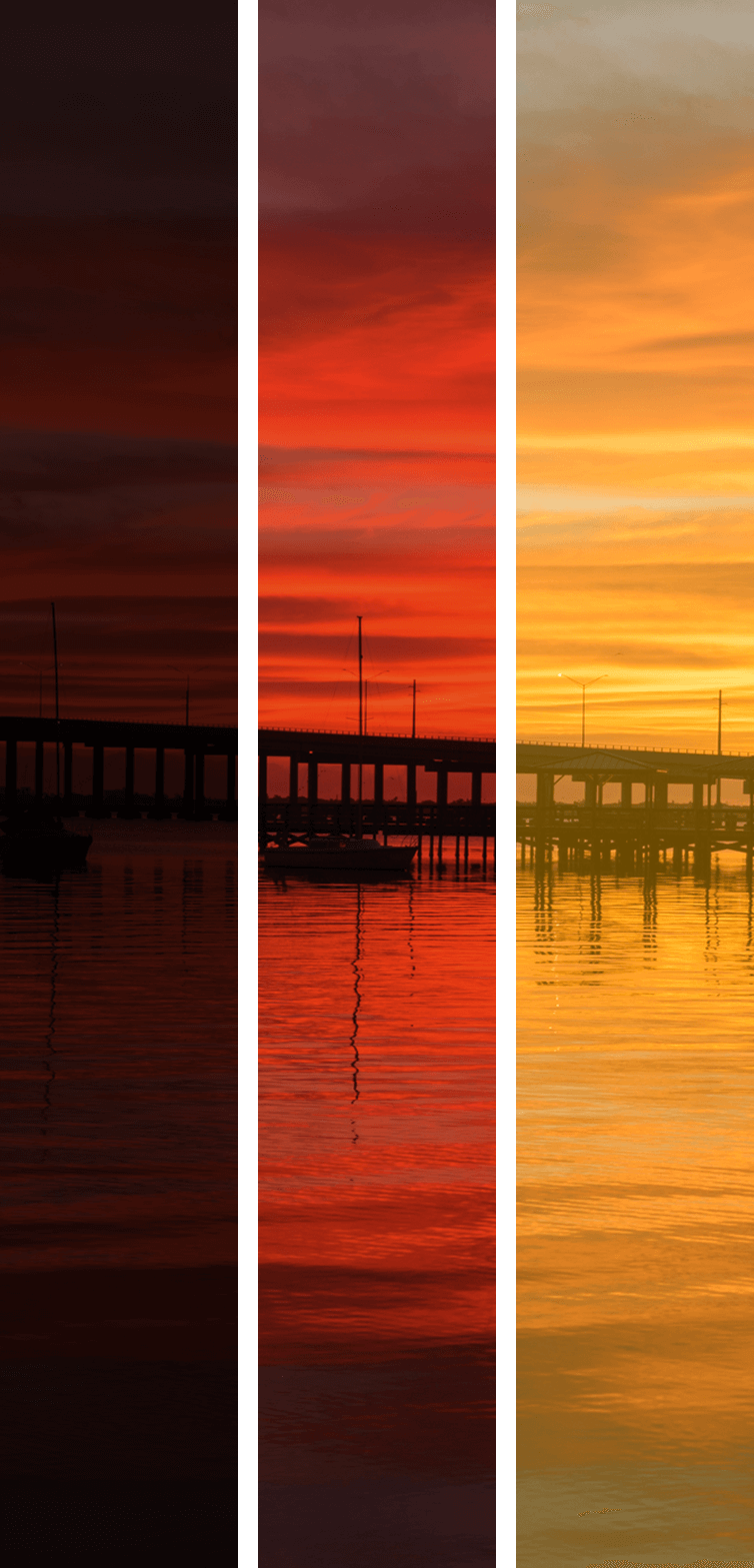 Bridge over water with ABW colors